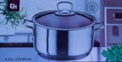 KOOPMAN Roestvrijstalen Pan 4,5 Liter - Met Glazen Deksel -Aanbiedingen Tefal Winkel 1200x606