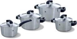 BK Conical Cool Pannenset - 4-delig - RVS – Geschikt Voor Alle Warmtebronnen -Aanbiedingen Tefal Winkel 1200x621