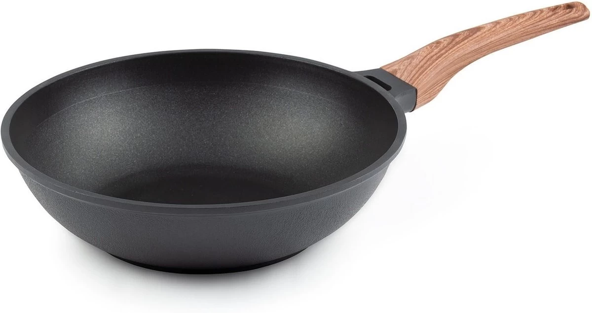 Rosmarino Black Line - Wokpan - Ø30cm - 100% PFAS & PFOA Vrij - Gegoten Aluminium - Non-stick Minerale Coating - Ergonomische Handgreep - Geschikt Voor Alle Warmtebronnen & Vaatwasser 1 Rosmarino Black Line - Wokpan - Ø30cm - 100% PFAS & PFOA Vrij - Gegoten Aluminium - Non-stick Minerale Coating - Ergonomische Handgreep - Geschikt Voor Alle Warmtebronnen & Vaatwasser
