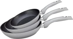 Herzberg HG-FP3: 3-Delige Koekenpan Van Gesmeed Aluminium 20/24/28 - ZILVER -Aanbiedingen Tefal Winkel 1200x645 1