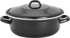 Lite-Body - Emaille - Magnus Braadpan 28cm/3,5l Met Deksel - Inductie - Zwart