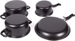 Benson Pannenset 6 Delig - Carbon Staal 0,8 Mm Met Glazen Deksels -Aanbiedingen Tefal Winkel 1200x657 2