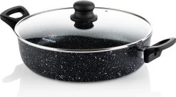 Westinghouse Hapjespan Inductie - Ø 28 Cm - Zwart Marmer - Met Deksel