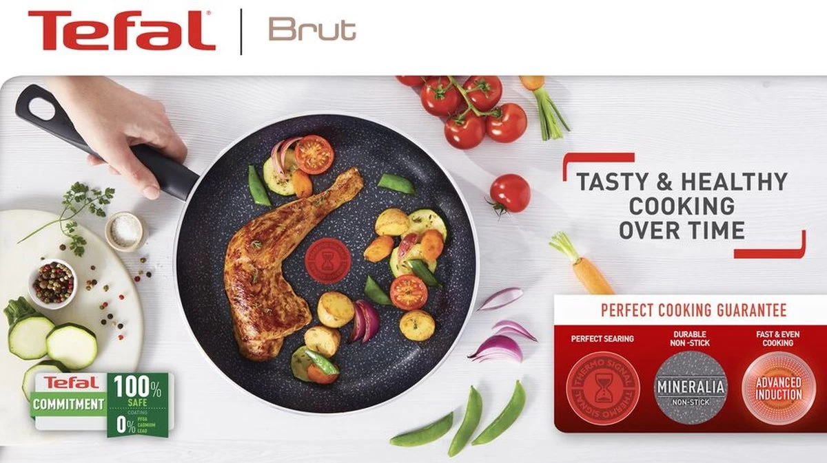 Tefal Brut Pannenset - Ø 24/30 Cm 6 Tefal Brut Pannenset - Ø 24/30 Cm - Afbeelding 6