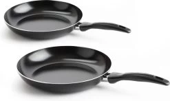 VitaVerde Expert Koekenpannenset Ø 24cm + Ø 28cm - Zwart - Inductie - PFAS-vrij