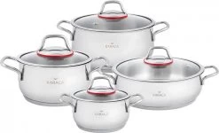 Karaca Emirgan Pannenset - 8 Delig - Geschikt Voor Inductie -Aanbiedingen Tefal Winkel 1200x730