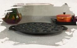 YUGN BLACK Poffertjespan Poffertjesmaker 6 Delige Set - 19 Poffertjes Incl Doseerfles Kwast Poffertjesvork Siliconen Ovenwanten - Platte Onderkant Poffertjespan Inductie Poffertjespan Elektrisch - Cadeau Tip -Aanbiedingen Tefal Winkel 1200x751