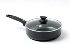 GreenPan Cambridge Hapjespan Met Deksel 24cm - Zwart - Inductie - PFAS-vrij -Aanbiedingen Tefal Winkel 1200x753 4