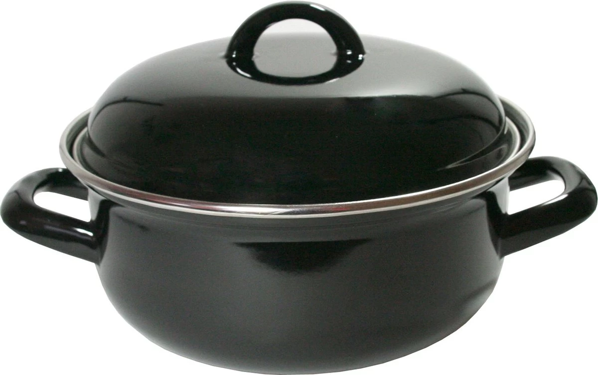 CasaLupo Emaille Braadpan Cooking - ø 26 Cm / 5 Liter 1 CasaLupo Emaille Braadpan Cooking - ø 26 Cm / 5 Liter