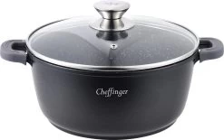 Cheffinger Pannenset 6-delig - Inductie - Met Deksels - Zwart - Koudgrepen - Ø20, 24 & 28 Cm -Aanbiedingen Tefal Winkel 1200x755 2