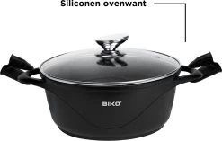 BIKO - Smile Pannen 8 Delige Pannenset - Braadpan - Zwart 17 BIKO - Smile Pannen 8 Delige Pannenset - Braadpan - Zwart -Aanbiedingen Tefal Winkel 1200x763 1