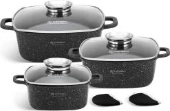 Edënbërg Stonetec Line - 8-delige Luxe Pannenset Van Gesmeed Aluminium - Zwart -Aanbiedingen Tefal Winkel 1200x786 1
