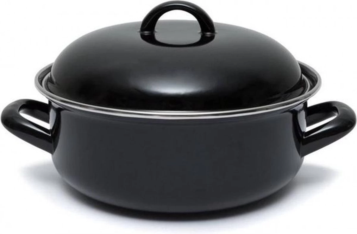 CasaLupo Emaille Braadpan Cooking - ø 26 Cm / 5 Liter 5 CasaLupo Emaille Braadpan Cooking - ø 26 Cm / 5 Liter - Afbeelding 5
