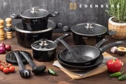 Edënbërg Black Line - 15-delige Luxe Pannenset Van Gesmeed Aluminium -Aanbiedingen Tefal Winkel 1200x800 15