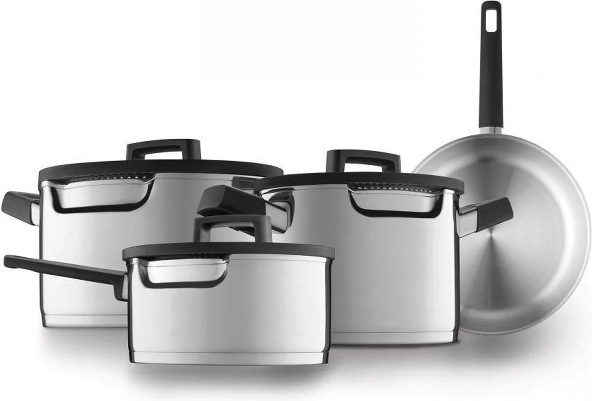 BergHOFF GEM Downdraft Pannenset - 7 Delige Set - 4 Pannen 1 BergHOFF GEM Downdraft Pannenset - 7 Delige Set - 4 Pannen