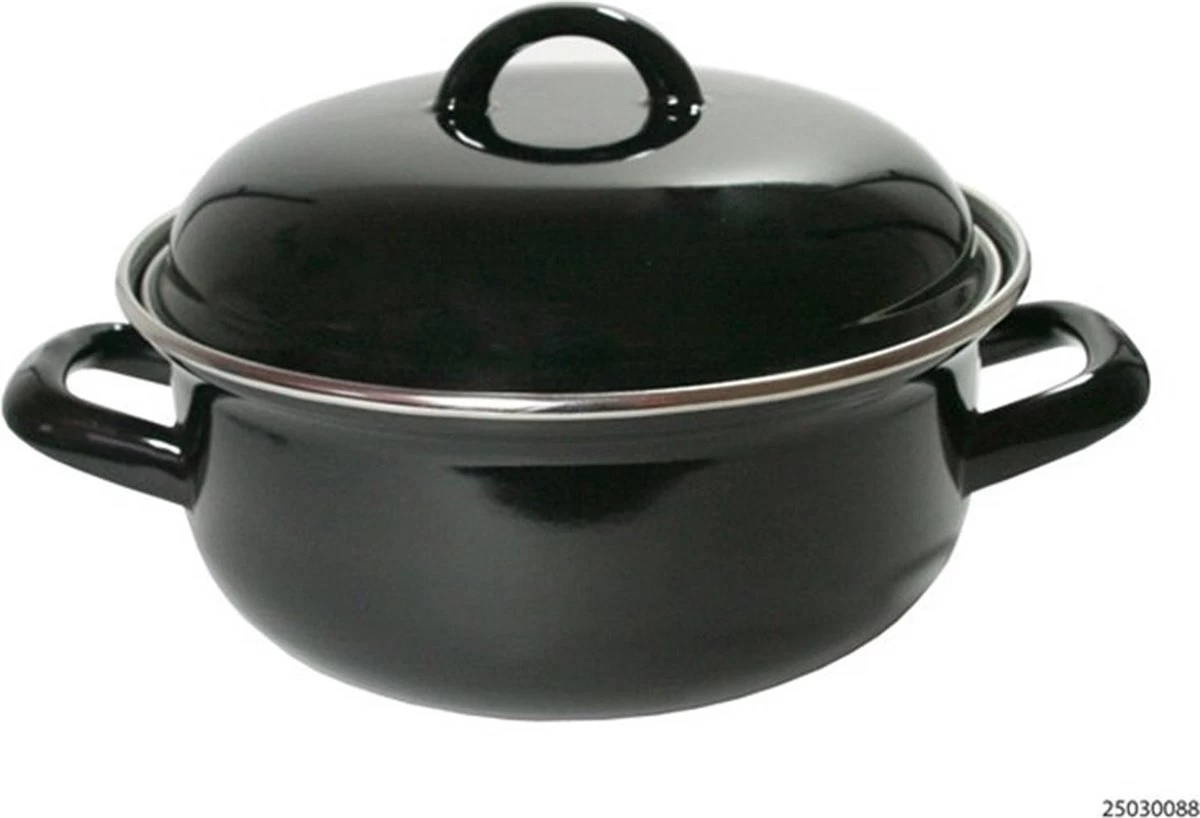 CasaLupo Emaille Braadpan Cooking - ø 26 Cm / 5 Liter 9 CasaLupo Emaille Braadpan Cooking - ø 26 Cm / 5 Liter - Afbeelding 9