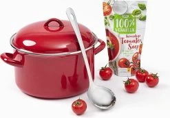 Stamppot / Soeppan, ø24cm, Rood Emaille, Voccelli 5 Stamppot / Soeppan, ø24cm, Rood Emaille, Voccelli -Aanbiedingen Tefal Winkel 1200x836 4