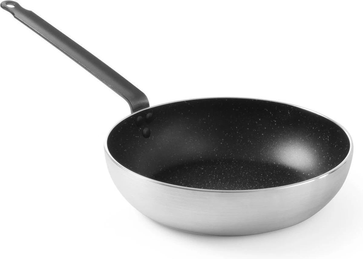 Hendi Wokpan Inductie - Professionele Wokpan 32cm - Aluminium - Marble Anti-Aanbaklaag - Geschikt Voor Alle Warmtebronnen Tot 260°C - Ø32x(H)7,5cm - Bodem: Ø21cm 1 Hendi Wokpan Inductie - Professionele Wokpan 32cm - Aluminium - Marble Anti-Aanbaklaag - Geschikt Voor Alle Warmtebronnen Tot 260°C - Ø32x(H)7,5cm - Bodem: Ø21cm