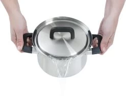 BK Flow Cool Pannenset - 4-delig – RVS Deksels - Veilig Afgietsysteem - Geschikt Voor Alle Warmtebronnen -Aanbiedingen Tefal Winkel 1200x912