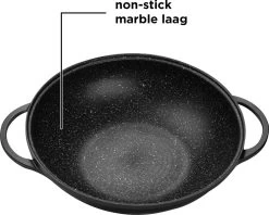 BIKO - Wokpan Ø 36 Cm - Marmeren Coating - Glazen Deksel - Wadjan - Zwart 9 BIKO - Wokpan Ø 36 Cm - Marmeren Coating - Glazen Deksel - Wadjan - Zwart -Aanbiedingen Tefal Winkel 1200x960 1