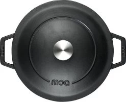 MOA Gietijzeren Braadpan - Inhoud 5,7 Liter - 26CM - Rond - Alle Warmtebronnen - Ook Voor Inductie - Gewicht 5,8 Kg - Zwart - C26B -Aanbiedingen Tefal Winkel 1200x974 2