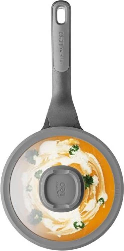 BergHOFF Steelpan Met Deksel Stone 18 Cm - Leo -Aanbiedingen Tefal Winkel 595x1200