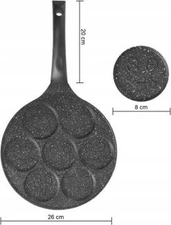 Emoji Pannenkoekenpan Pancake | 26cm | 7 Kop - Marmeren Anti Aanbaklaag Met Smiley 10 Emoji Pannenkoekenpan Pancake | 26cm | 7 Kop - Marmeren Anti Aanbaklaag Met Smiley -Aanbiedingen Tefal Winkel 911x1200