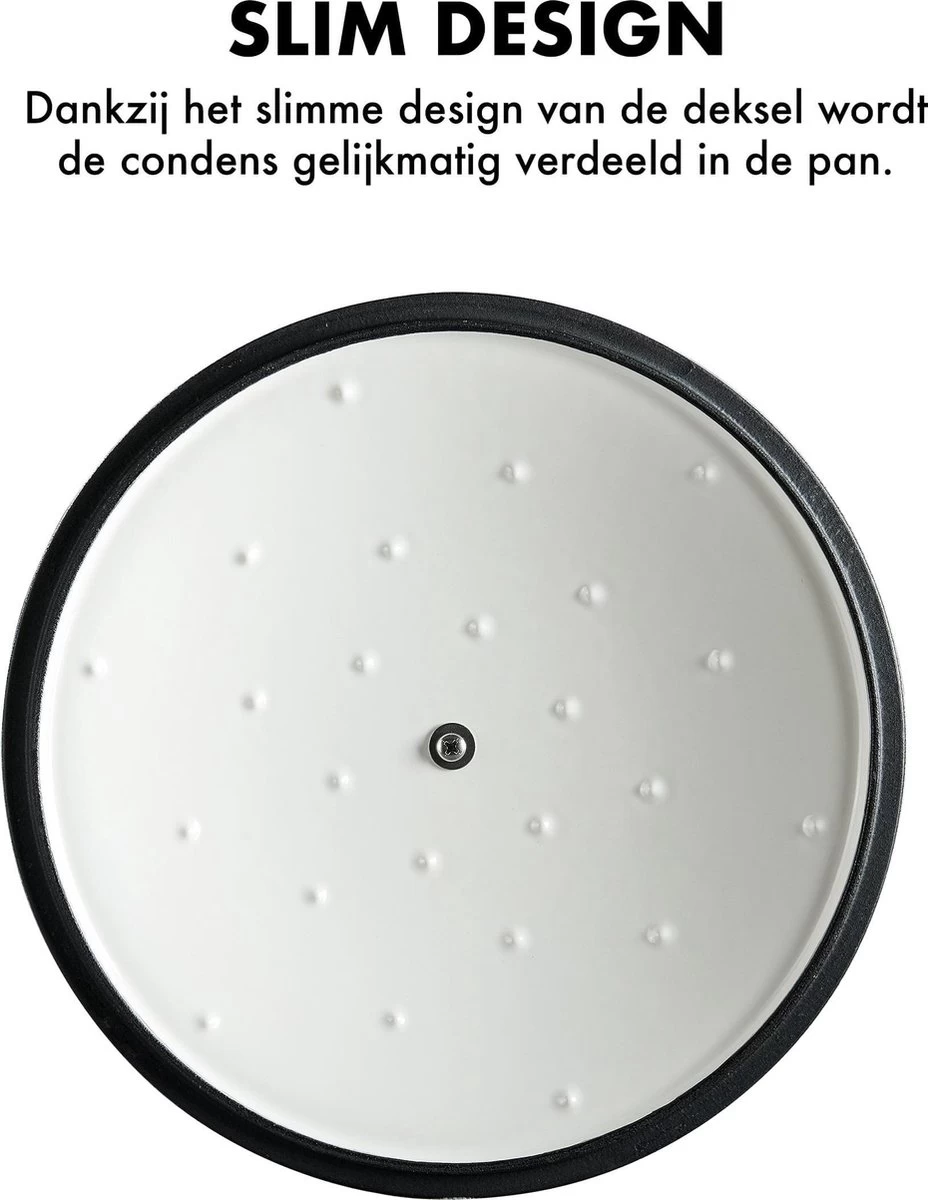 MOA Gietijzeren Braadpan - Inhoud 7,2 Liter - 30CM - Rond - Alle Warmtebronnen - Ook Voor Inductie - Gewicht 7,3 Kg - Wit - C30W 5 MOA Gietijzeren Braadpan - Inhoud 7,2 Liter - 30CM - Rond - Alle Warmtebronnen - Ook Voor Inductie - Gewicht 7,3 Kg - Wit - C30W - Afbeelding 5
